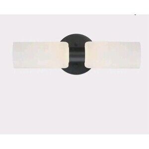 Project Source Corydon Vanity Light #5989651 Matte Black 2 Light